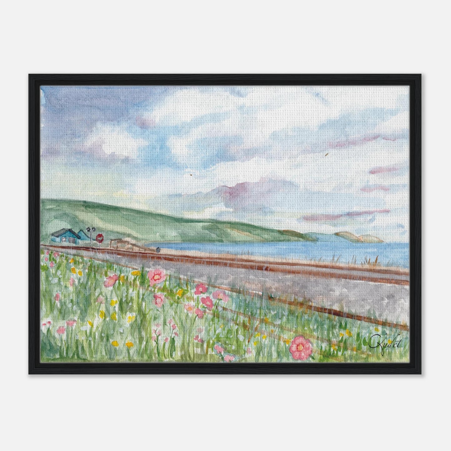 La voie fleurie vers Saint-Irénée - Toile encadée