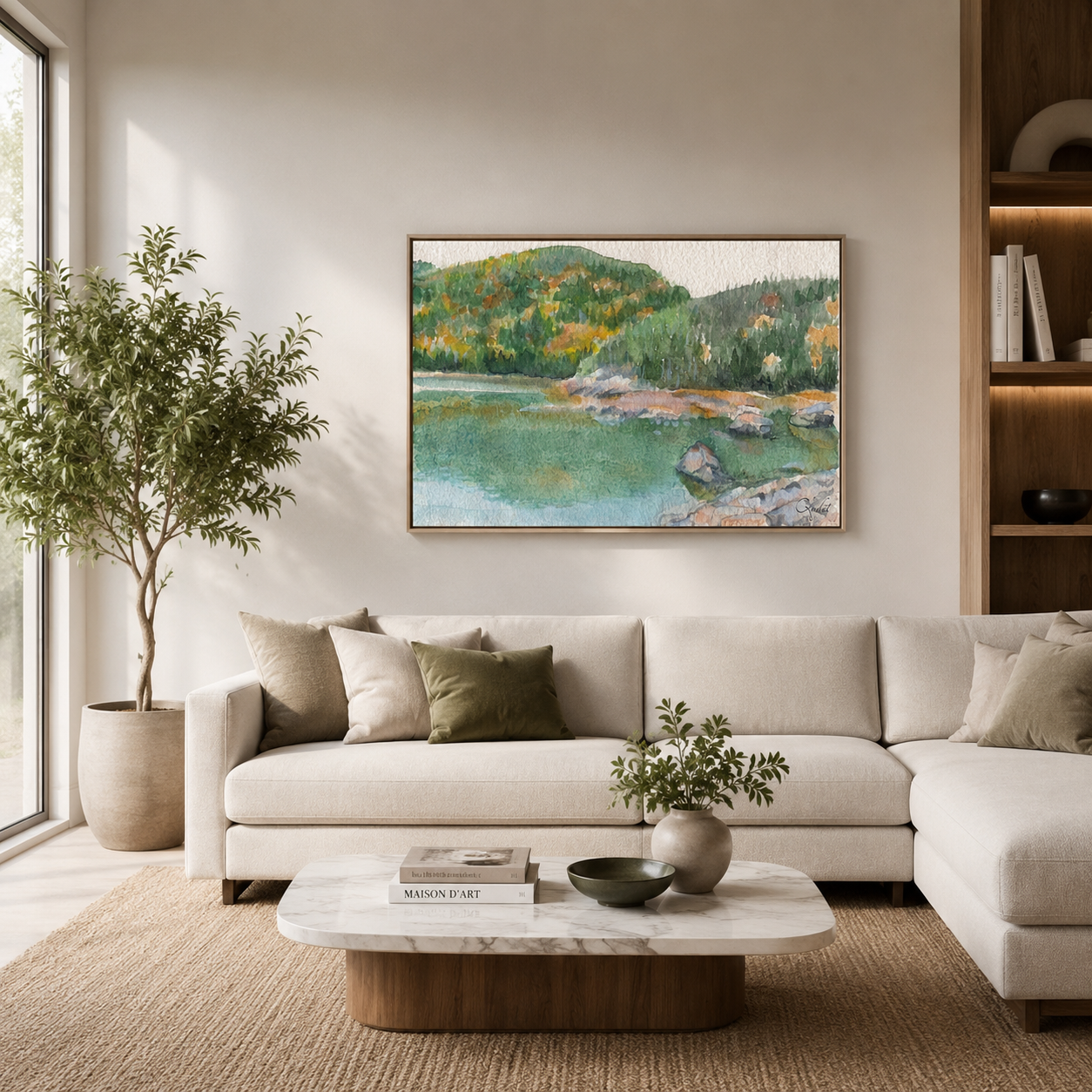 Reflections of Baie-des-Rochers | Canvas