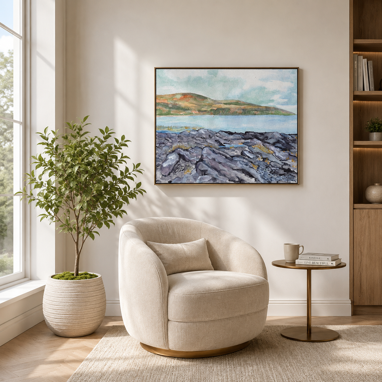 Shoreline at Cap-aux-Oies | Canvas