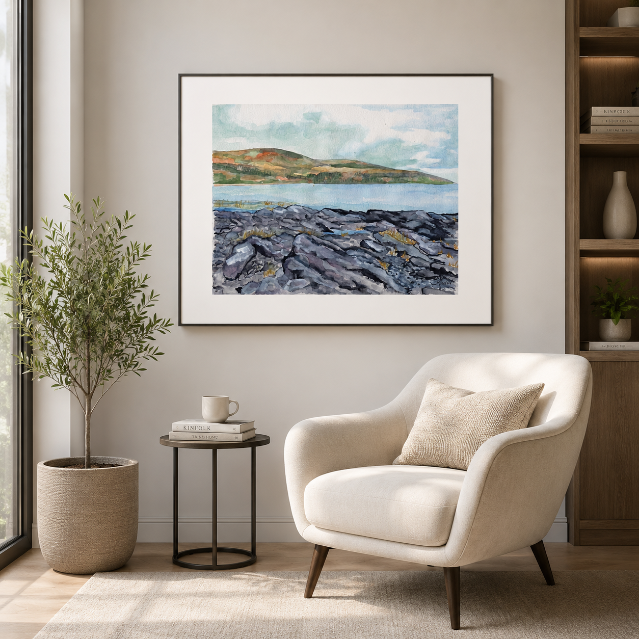 Shoreline at Cap-aux-Oies | Art Print