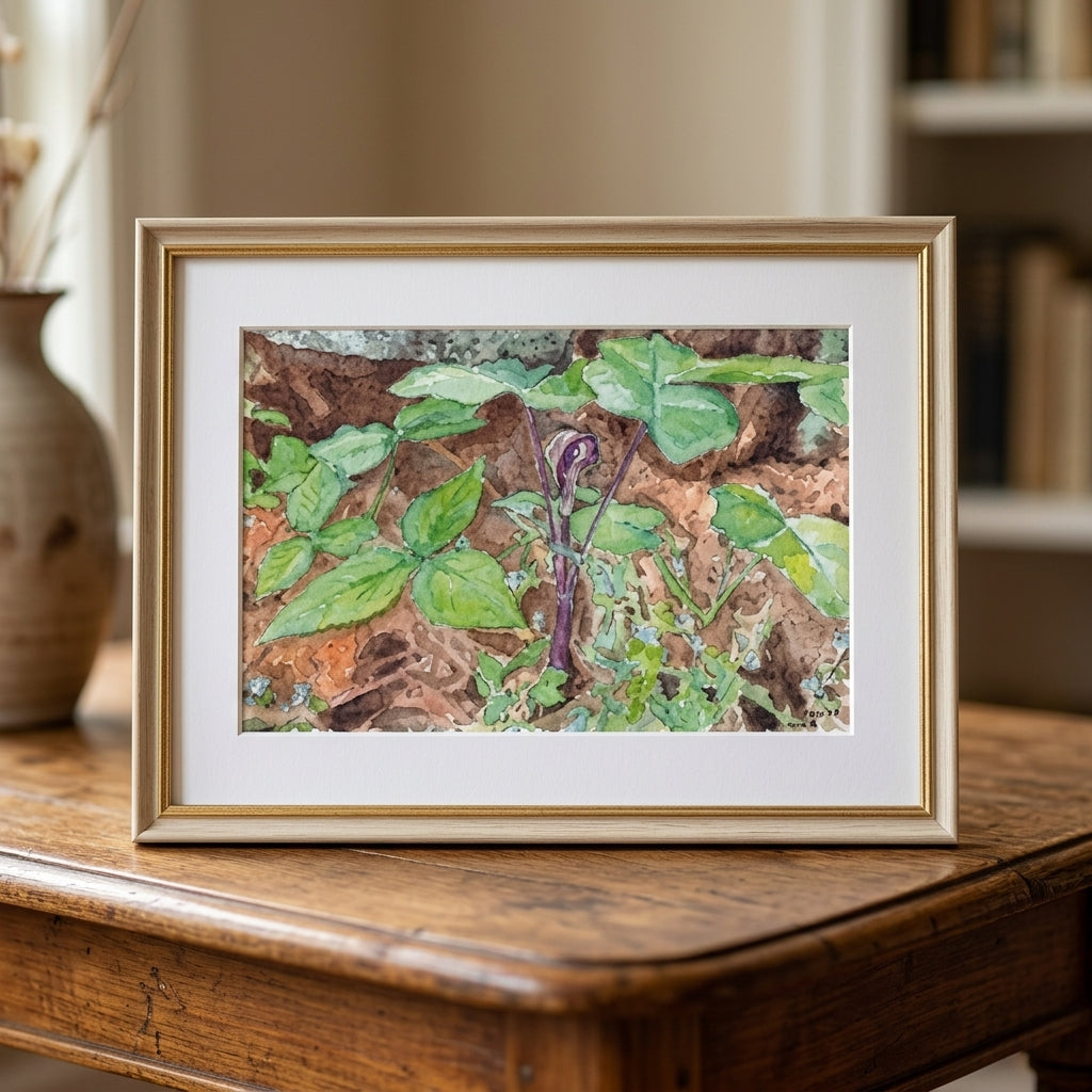 Jack-in-the-pulpit In Its Woodland Setting | Art Print